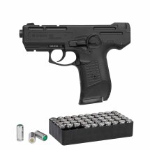 SET Zoraki 925 Schreckschuss Pistole Schwarz 9 mm P.A.K. (P18) + 50 Platzpatronen 9 mm P.A.K.