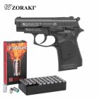 SET Zoraki 914 Schreckschuss Pistole brüniert 9 mm P.A.K. (P18) + 50 Platzpatronen 9 mm P.A.K.