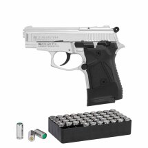 SET Zoraki 914 Schreckschuss Pistole Chrom 9 mm P.A.K....