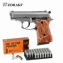 SET Zoraki 914 Schreckschuss Pistole Titan HG-Optik 9 mm P.A.K. (P18) + 50 Platzpatronen 9 mm P.A.K.