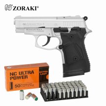 SET Zoraki 914 Schreckschuss Pistole Matt Chrom 9 mm...