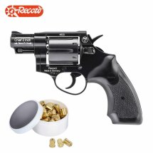 SET Record Chief Schreckschuss Revolver 2 Zoll Lauf brüniert 9 mm R.K. (P18) + 50 Platzpatronen 9 mm R.K.