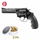 SET Ekol Viper Schreckschuss Revolver 4,5" Lauf brüniert 9 mm R.K. (P18) + 50 Platzpatronen 9 mm R.K.