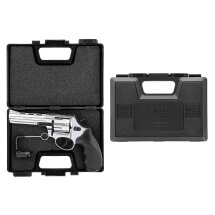 SET Ekol Viper Schreckschuss Revolver 4,5" Lauf Chrom 9 mm R.K. (P18) + 50 Platzpatronen 9 mm R.K.