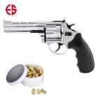 SET Ekol Viper Schreckschuss Revolver 4,5" Lauf Chrom 9 mm R.K. (P18) + 50 Platzpatronen 9 mm R.K.