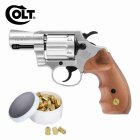 SET Colt Detective Special Schreckschuss Revolver Nickel 9 mm R.K. (P18) + 50 Platzpatronen 9 mm R.K.