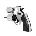 SET Zoraki R2 2 Zoll Lauf Schreckschuss Revolver Chrom 9 mm R.K. (P18) + 50 Platzpatronen 9 mm R.K.