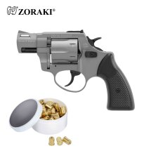 SET Zoraki R2 2 Zoll Lauf Schreckschuss Revolver Titan 9 mm R.K. (P18) + 50 Platzpatronen 9 mm R.K.