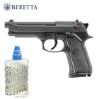 SET Beretta M92 FS PSS Schwarz Federdruck Softair-Pistole 6 mm BB (P14) + 800 BB