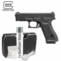 Komplettset Glock 45 Softair-Pistole Schwarz Kaliber 6 mm BB Gas Blowback (P18)