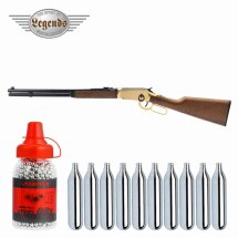 SET Legends Cowboy Rifle Gold-Finish 4,5 mm BB Co2-Gewehr...