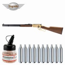 SET Legends Cowboy Rifle Gold-Finish 4,5 mm BB Co2-Gewehr (P18)