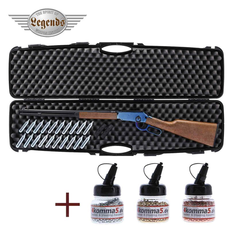 Kofferset Legends Cowboy Rifle Blau-Finish 4,5 mm BB Co2-Gewehr (P18)