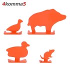 4komma5 Stahlziele zum Aufstellen Tiermotive Orange - 4 Stück