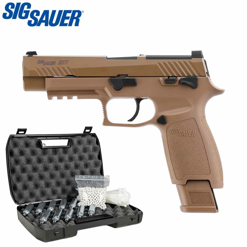 Komplettset Sig Sauer ProForce P320 M17 Softair-Co2-Pistole Kaliber 6 mm BB Blowback (P18)