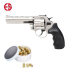 SET Ekol Viper Schreckschuss Revolver 4,5" Lauf Vernickelt 9 mm R.K. (P18) + 50 Platzpatronen 9 mm R.K.