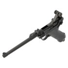 WE P08  Vollmetall Softair-Pistole Schwarz 8 Zoll Lauf Kaliber 6 mm BB Gas Blowback (P18)