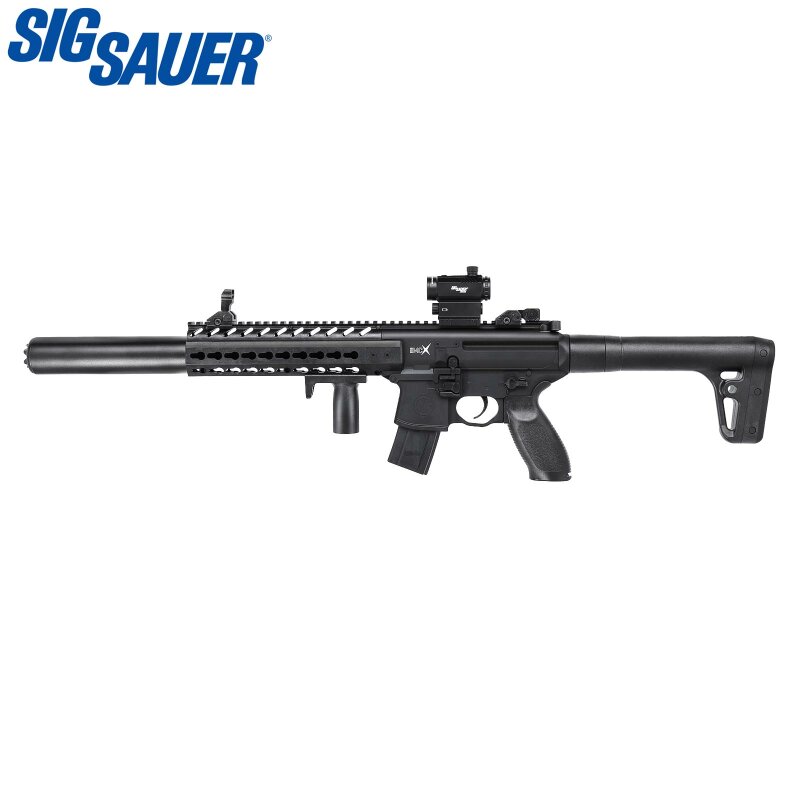 SIG SAUER MCX Co2-Gewehr Schwarz 4,5 mm Diabolo (P18) + 1 x 20 Red Dot