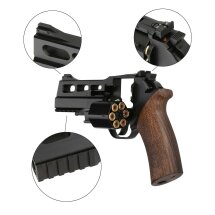 SET Chiappa Rhino 50DS Co2-Revolver Schwarz Lauflänge 5" - 4,5 mm Stahl BB (P18)