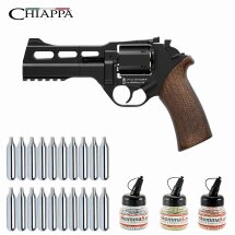 Superset Chiappa Rhino 50DS Co2-Revolver Schwarz Lauflänge 5" - 4,5 mm Stahl BB (P18)