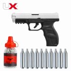 SET Umarex 40XP 4,5 mm Stahl BB Bicolor Blowback Co2-Pistole (P18)