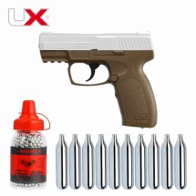 SET UX Umarex XCP 4,5 mm Stahl BB Bicolor Co2-Pistole (P18)
