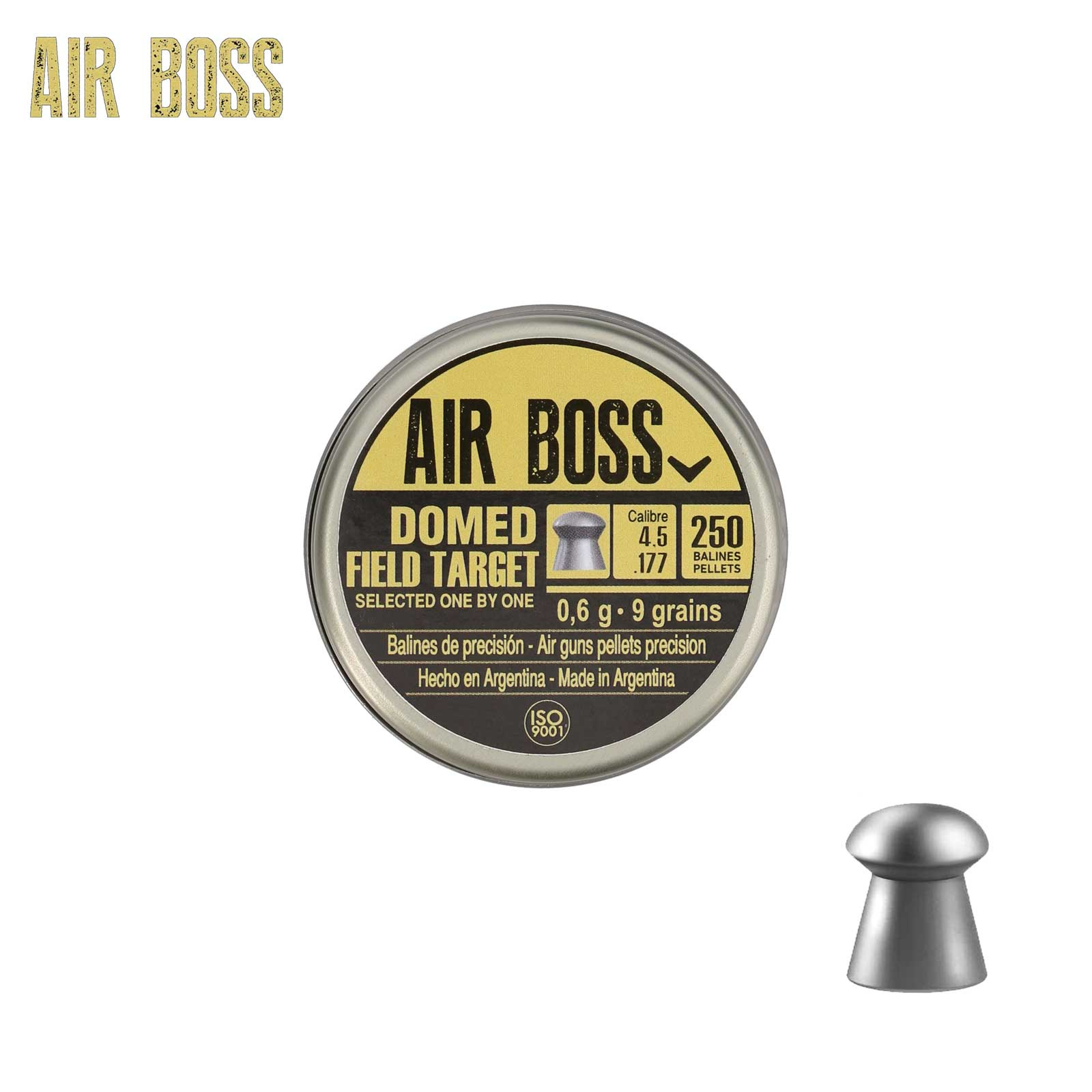 Air Boss Domed Field Target Rundkopfdiabolos 4,5 mm 250er Dose