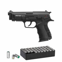 SET Retay X Pro Schreckschuss Pistole Schwarz 9 mm P.A.K....