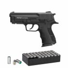 SET Retay X TREME Schreckschuss Pistole Schwarz 9 mm P.A.K. (P18) + 50 Platzpatronen 9 mm P.A.K.