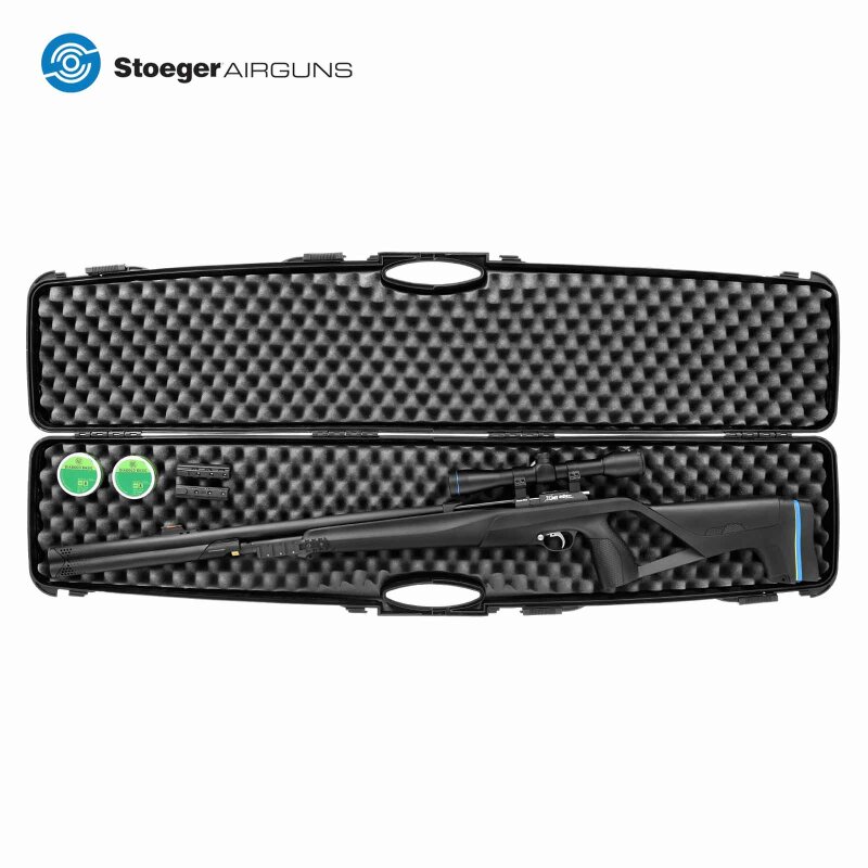 Kofferset Stoeger XM1 S4 Suppressor Combo Pressluftgewehr 4,5 mm (P18) + Zielfernrohr 4x32