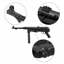 Schreckschuss Maschinenpistole MP 40 9mm P.A.K. brüniert Schreckschuss Set  günstig online kaufen.