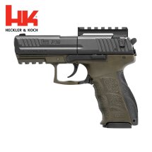 SET Heckler & Koch P30 4,5mm Diabolo und BB (P18) OD-Green Co2-Pistole + Picatinnyschiene