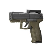 SET Heckler & Koch P30 4,5mm Diabolo und BB (P18) OD-Green Co2-Pistole + Picatinnyschiene