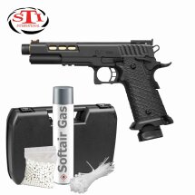 Komplettset STI DVC 3 Softair-Pistole Kaliber 6 mm BB Gas Blowback (P18)