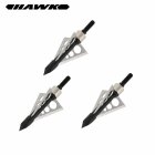 3 Jagdspitzen Hawk® Schwarz mit 3 Klingen - schwarze Spitze schraubbar