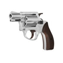 Weihrauch HW37 Schreckschuss Revolver Stainless Look mit Holzgriffschalen 9 mm R.K. (P18)