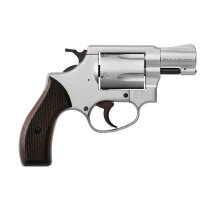 Weihrauch HW37 Schreckschuss Revolver Stainless Look mit Holzgriffschalen 9 mm R.K. (P18)