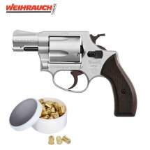SET Weihrauch HW37 Schreckschuss Revolver Stainless Look...