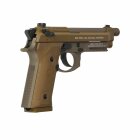 SET Beretta M9A3 FDE 4,5 mm Stahl BB Co2-Pistole Vollmetall Blow Back (P18)