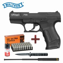 Defense Kit Walther P99 Schreckschuss Pistole Schwarz 9...