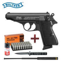 Defense Kit Walther PP Schreckschuss Pistole Schwarz 9 mm...