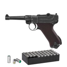 SET ME P08 Schreckschuss Pistole Antik 9 mm P.A.K. (P18)...