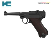 ME P08 Schreckschuss Pistole brüniert mit Holzgriffschalen 9 mm P.A.K. (P18)