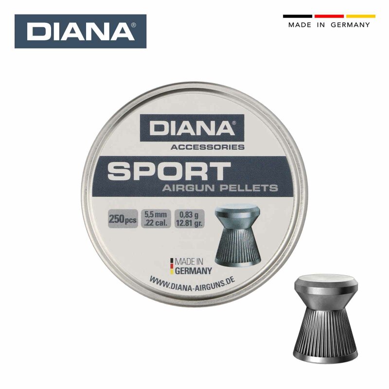 Diana Sport - Flachkopfdiabolos 5,5 mm 250er Dose