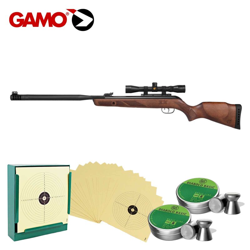 SET Gamo Luftgewehr Hunter Maxxim IGT - Kaliber 4,5 mm Diabolo (P18) + 4x32 Zielfernrohr