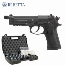 Komplettset Beretta M9A3 FM Softair-Co2-Pistole Schwarz Kaliber 6 mm BB Blowback (P18)