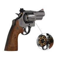 Komplettset Smith & Wesson M29 3 Zoll Softair-Co2-Revolver Hochglanzbrüniert Kaliber 6 mm BB (P18)