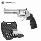 Komplettset Smith & Wesson 629 Classic 5 Zoll Softair-Co2-Revolver Steel-Finish Kaliber 6 mm BB (P18)