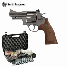 Kofferset Smith & Wesson M29 3 Zoll Hochglanzbrüniert Co2-Revolver Kaliber 4,5 mm BB (P18)