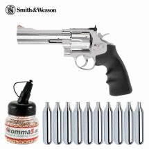 SET Smith & Wesson 629 Classic 5 Zoll Steel-Finish Co2-Revolver Kaliber 4,5 mm BB (P18)